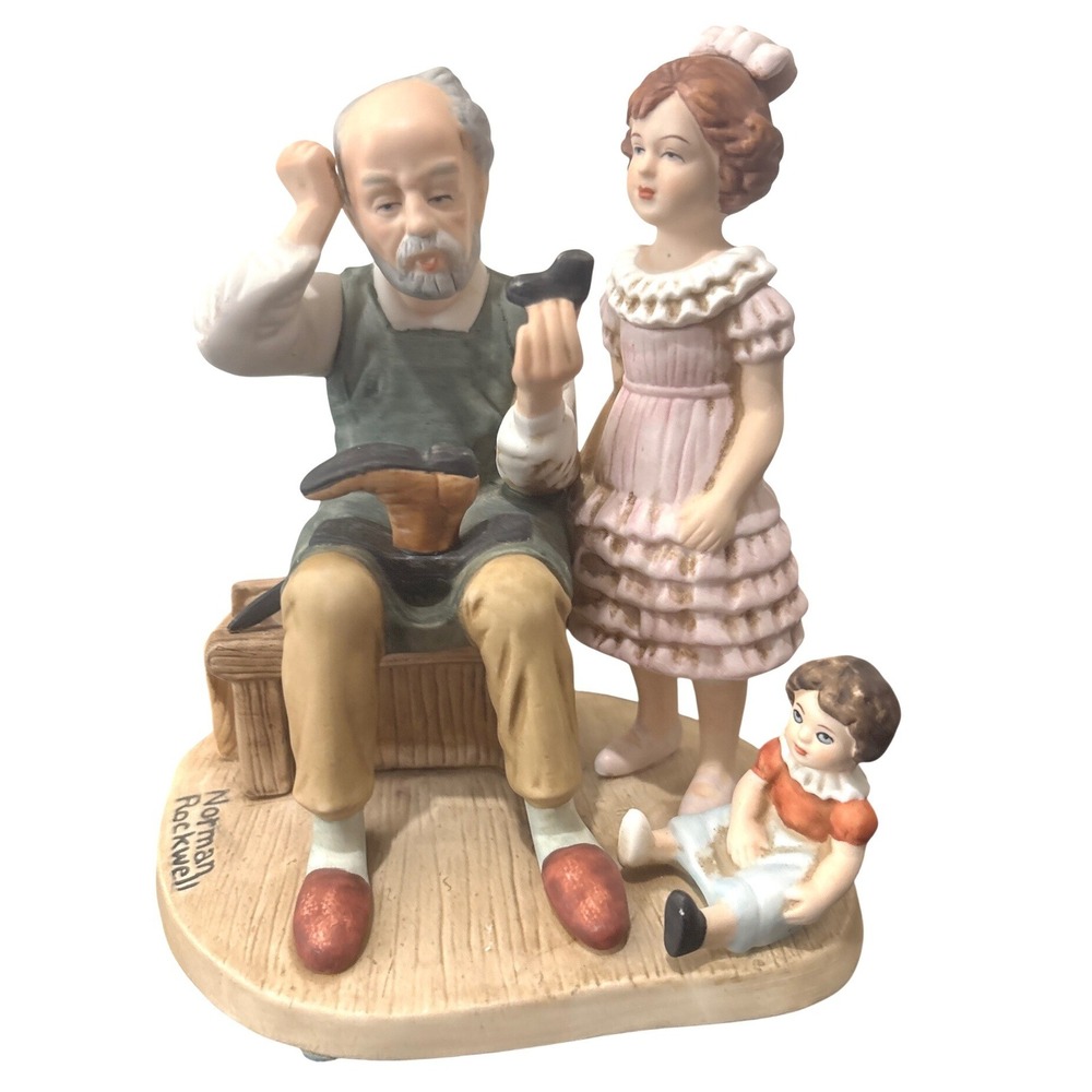 Norman Rockwell‎ The Cobbler Figurine Americana Arnart Imports 1981 Limited
